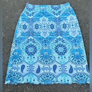 Vintage Y2K‎ Emporium Paisley Midi Skirt Glitter Festival Fairy Whimsical M